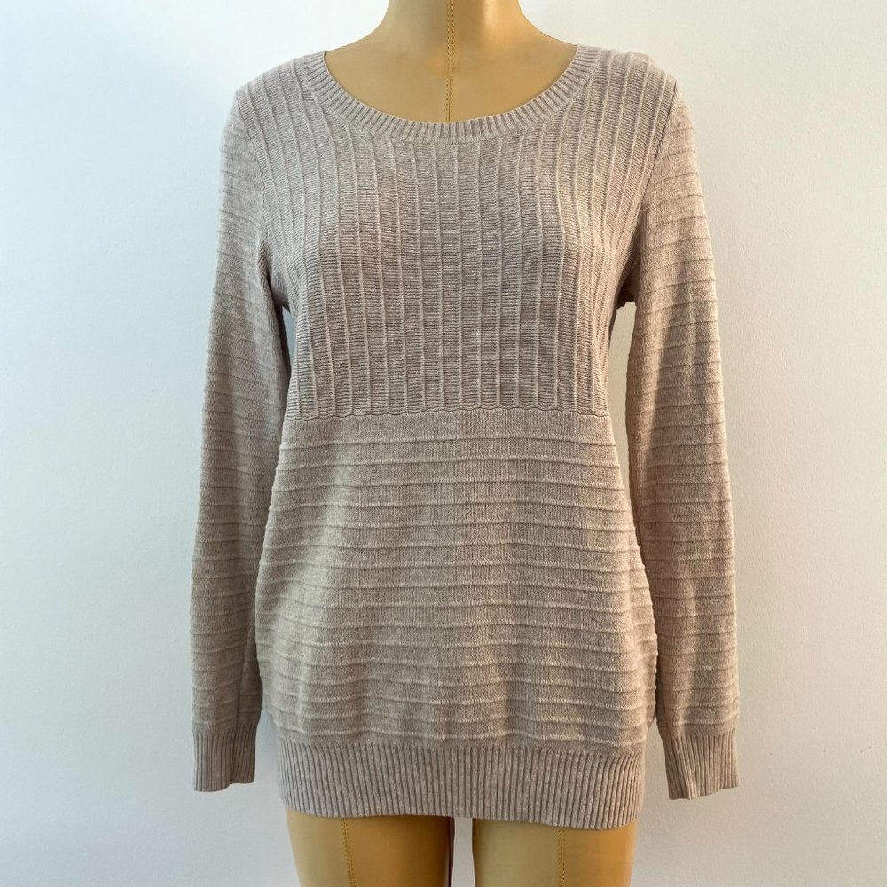Madewell Tan Knit Pullover Sweater
